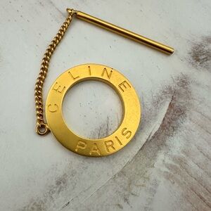 Celine Gold Toned Scarf Ring